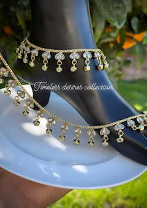 High Quality Reverse AD Polki Ghungru Chan chan Sound Jhanjra / Anklets (TD-35)