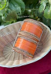 Peach Chooda bangles