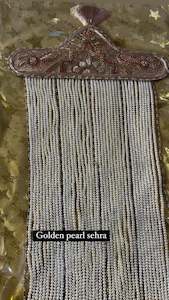 Haldi Or Maaiya Jewellery: Golden pearl Sehra ( TD -7 )