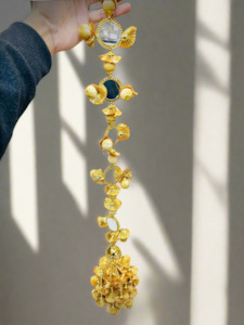 Paranda Collection: Mirror paranda in golden colour, Code: PR7