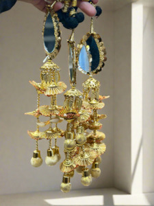 Paranda Collection: Mirror Paranda in gold colour, Code: PR1