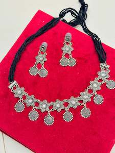 Oxidised Necklace set with earrings