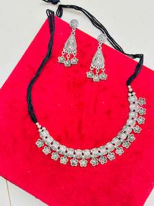 Oxidised Necklace set with earrings
