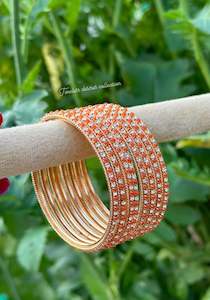 C Orange Colour Jewellery Options: Orange kangan’s bangles