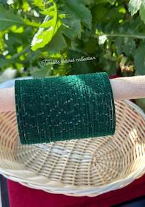 Bottle green Plain velvet bangles pack of 36 bangles