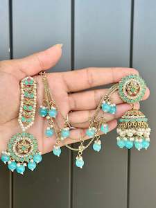 Babhubali Sahara earrings in sky blue colour, Code: E9