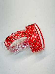 C Red Colour Jewellery Options: GLASS bangles in red colour ( Karwa special )