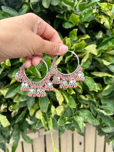 Carrot pink/peach jhumka waliya