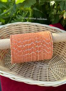 C Peach Colour Jewellery Options: Peach Plain velvet bangles pack of 36 bangles