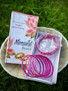 GLASS Bangles in Rani Hot Pink ( Karwa Chauth Special)