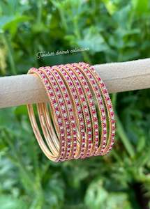 C Hot Pink Colour Jewellery Options: Hot pink bangles set