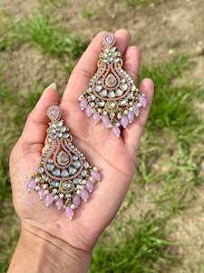 Baby pink earrings- J18