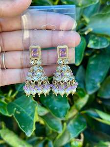 Lavender Jhumki earrings Code: J32