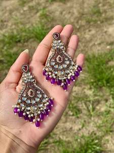 C Purple Colour Jewellery Options: Purple earrings- J18