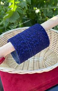 C Blue Colour Jewellery Options: Navy blue Plain velvet bangles pack of 36 bangles