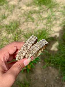 C Golden Colour Jewellery Options: Golden kangan (set of 2) B9