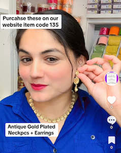 A Gold Plated Jewellery Options: Gold set design 2    ( item code 135 )