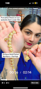 A Gold Plated Jewellery Options: Gold sets deisgn 1 - ( item code 135 )