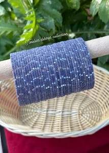 Grey Collection: Grey Plain velvet bangles pack of 36 bangles