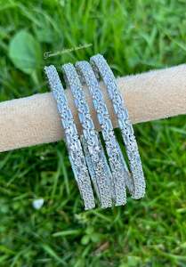 American diamond kangan / bangles in silver
