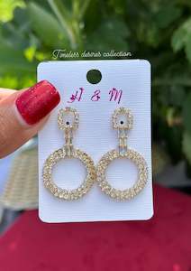 Golden earrings in western style