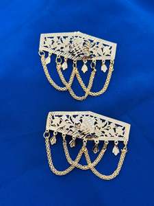 Gold plated hair clips - (Code:050)