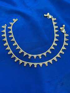 Antiq anklets in gold colour - (Code:063)