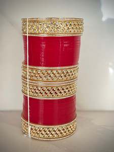 Red chooda set, ( Code: 6 )