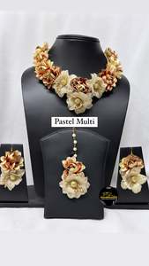 Haldi set in pastel multi colour