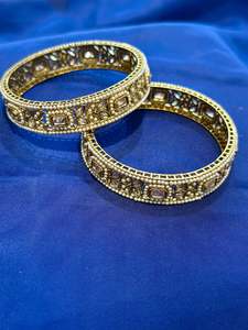 Kada bangle (2pk), Colour: Gold, (Code:025)