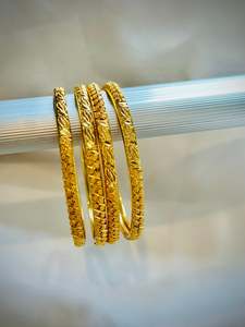 Gold Look Bangles set of 4- ( Code: 46 )
