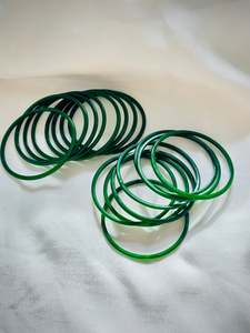 Glass bangles 12 pack, Colour: Green, ( Code: )