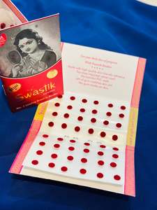 Accessories: Bindi card, Colour: Mahroon, Size: 5mm, (Code:129)