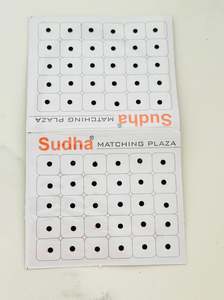 Round shape small bindi card in Black colour