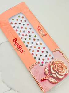 Multi colour bindi card
