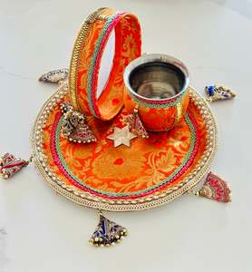Accessories For Karwa Chauth: karwa Chauth Thali set