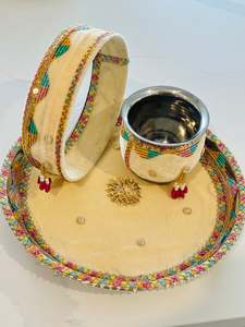 Accessories For Karwa Chauth: karwa Chauth Thali set, Code: 113