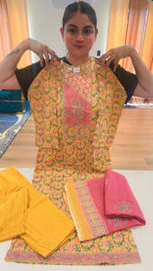 Bindis: Readymade 3 piece suit, Colour: yellow, Code: 167