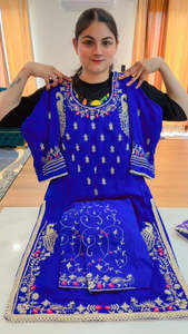 Punjabi Suits: Partywear suit (Colour: royal blue), Code: 241