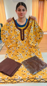 Casual Wear Punjabi Suits: Cotton Printed Boutique Stitched Suit, Code: 226