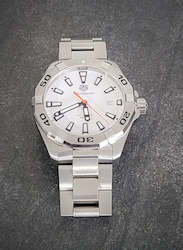 Tag Heuer, Aquaracer, 41mm, White dial, Quartz movement,