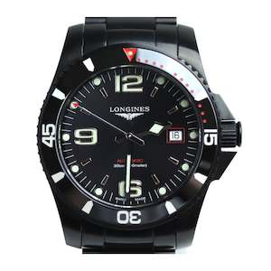 A Variety Of Watches For All Collectors: Longines Hydro Conquest,41mm, Automatic, L3.742.2.56.6 "Blackout" Limited Edition, (Off-shore item)