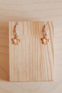 Manuka Honey Earrings -  24k gold plate and sterling silver.