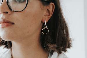 Earrings: Halfway to Magic Earrings -  24k gold plate and sterling silver