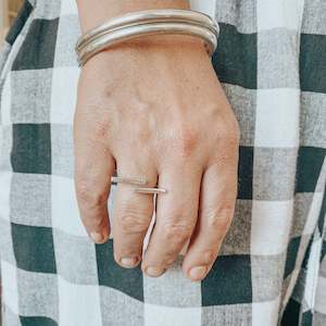 Rings: Tāhū - sterling silver ring