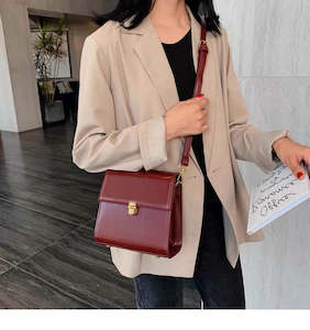 Bags: Vegan-Friendly Leather Small Square Crossbody Shoulder Bag