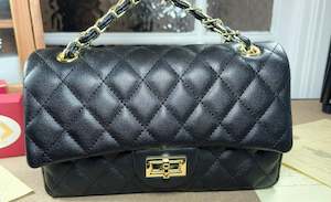 Bags: Embossed Genuine Leather w Caviar Patterns Timeless Classic Shoulder Bag