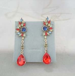 Fashion Statement Jewellery: #098 Multicoloured Rhinestone Drop Earrings