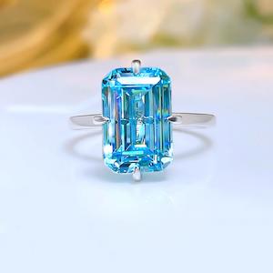 Prestige Jewellery Collection: Aqua Eternity: 5Carat Cubic Zirconia Ring, 18k White Gold