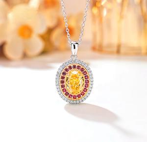 Prestige Jewellery Collection: Golden Glacier Ember: 3Carat Cubic Zirconia Pendant, 18k White Gold